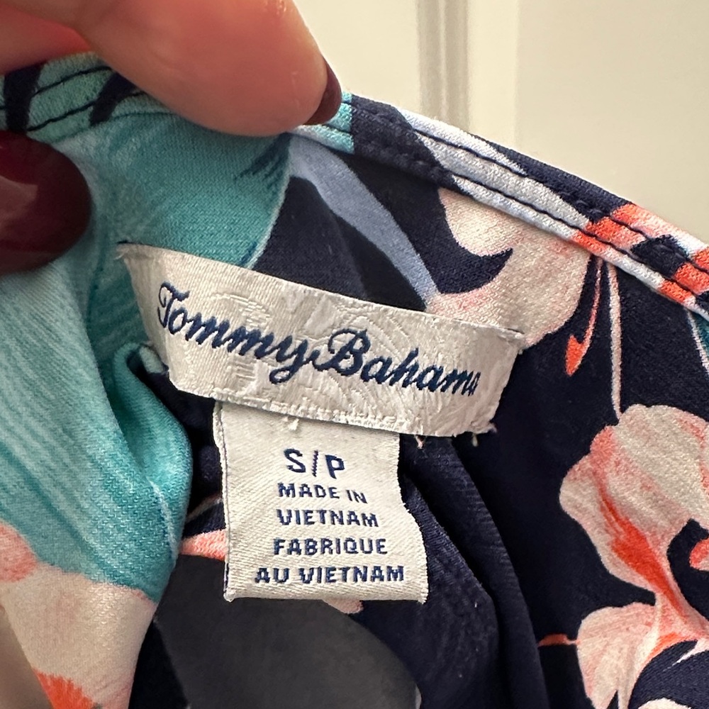 Tommy Bahama Halter Navy Floral Dress - Picture 2 of 2